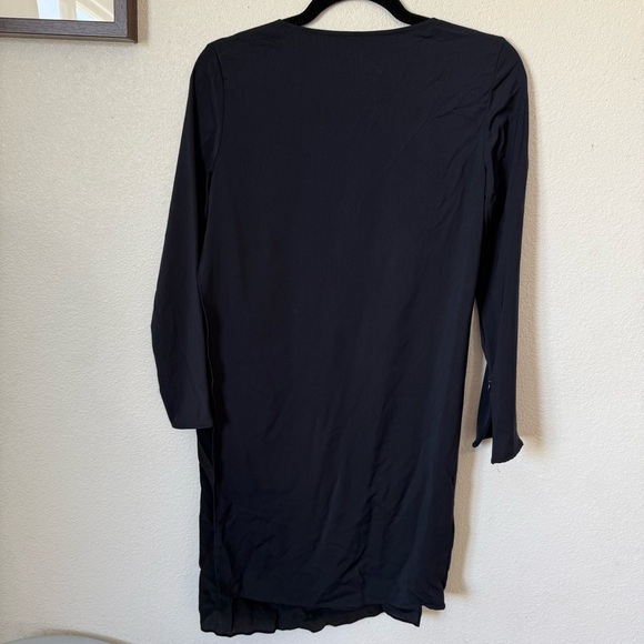 Allsaints Navy Blue/Black Roder Japanese Cloth Silk Blend Dress Size: 0 - Picture 8 of 11